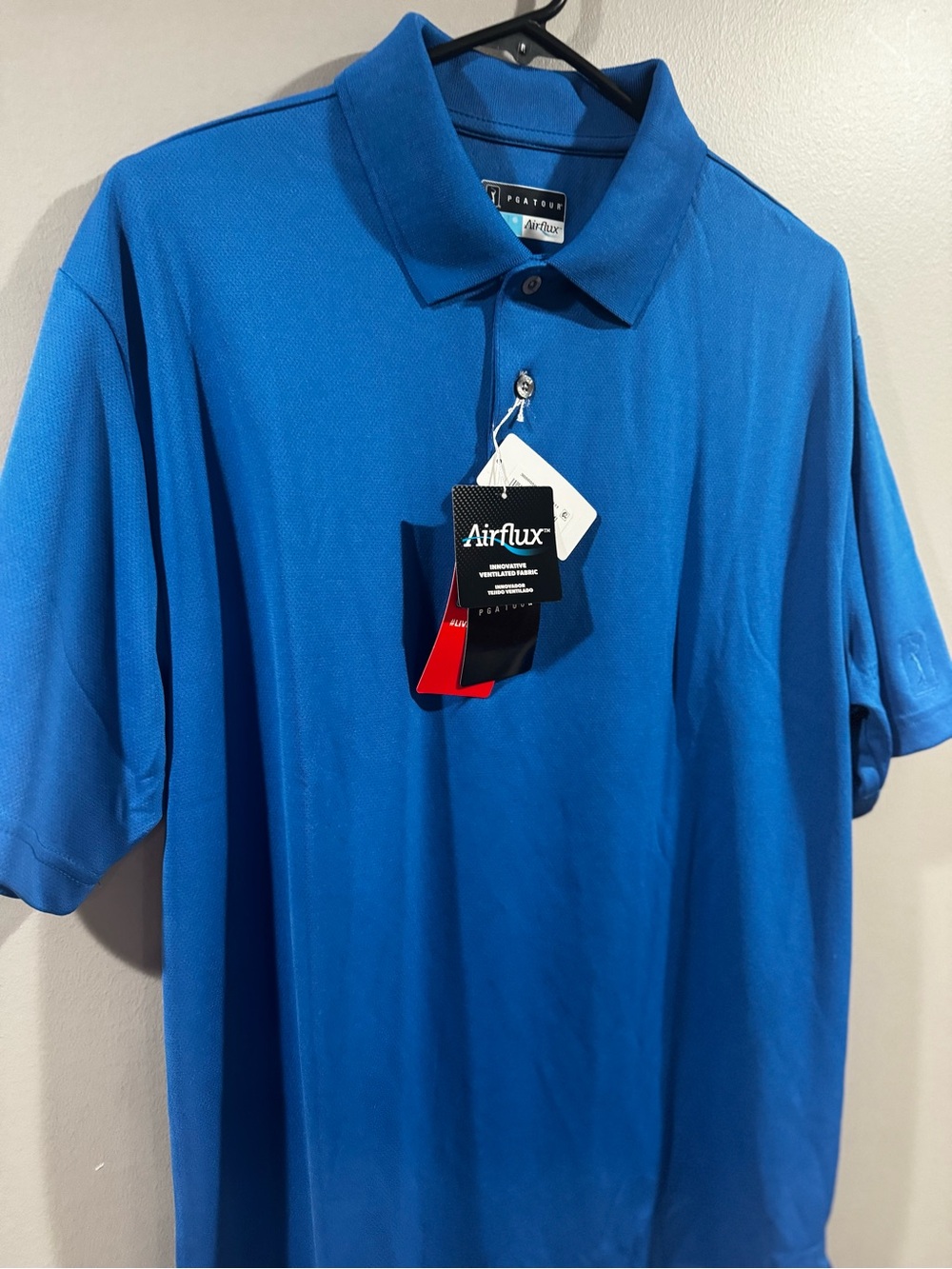 PGA Tour Men's Royal Blue Airflux Polo